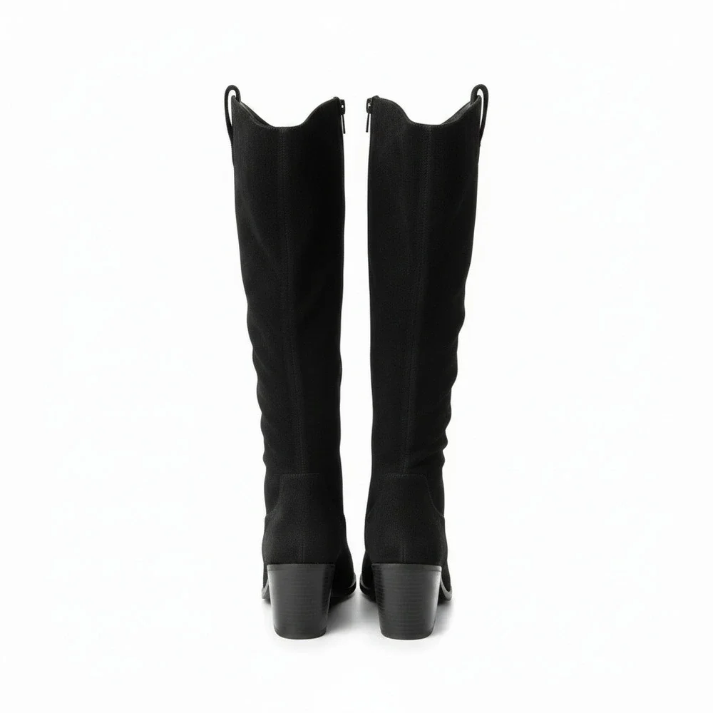 Women's Luoika Extra Wide Calf Cowboy Cowgirl Western Knee High Boots Size 11W
